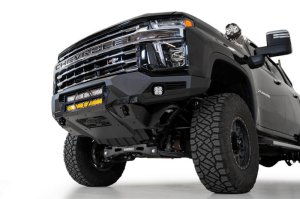 Chevrolet 3500 Front Bumper - Addictive Desert Designs - Bomber - Hammer Black with Satin Black Panels - `20-`27 Chevrolet 3500 Front Bumper - Addictive Desert Designs - Bomber - Hammer Black with Satin Black Panels - `20-`27